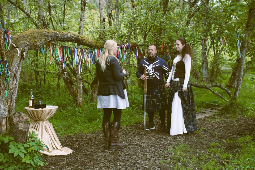 Die handfasting ceremonie