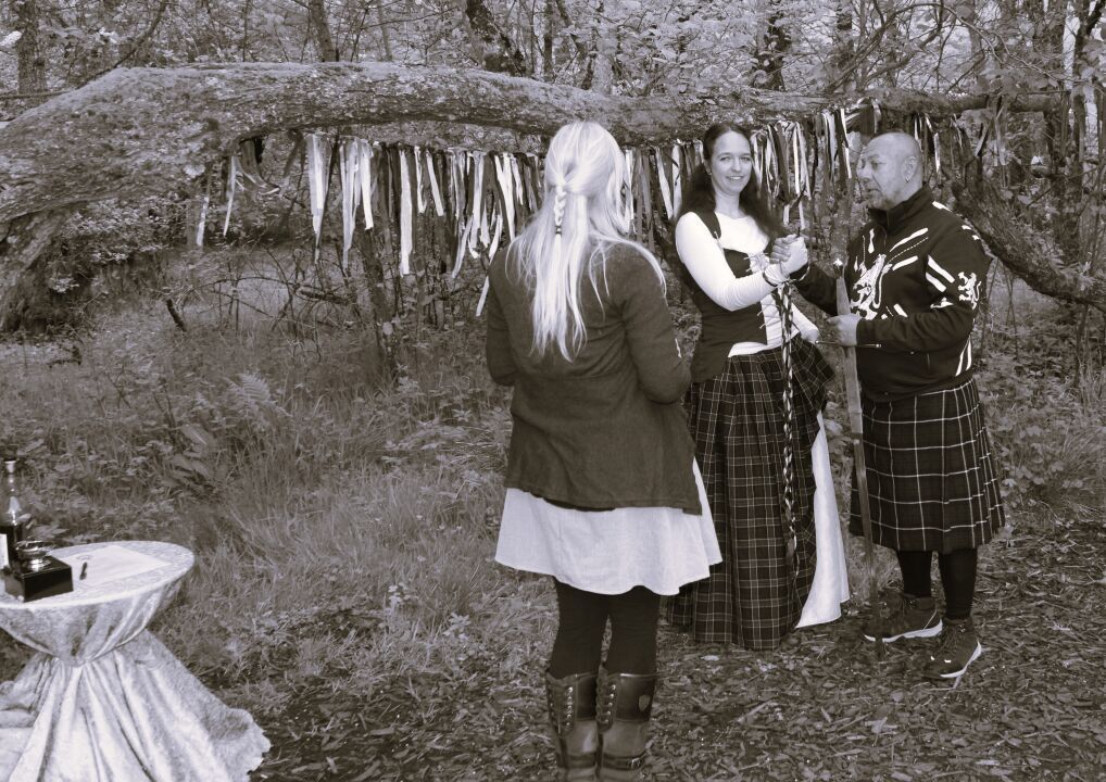 Die handfasting ceremonie