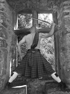 Blauer kilt mit scherpe 006sw