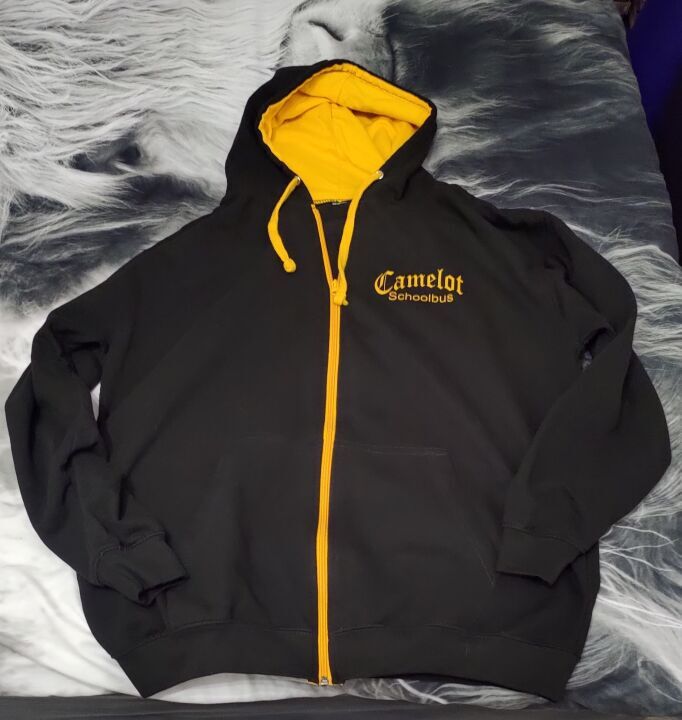 Gelbschwarze hoodiejacke