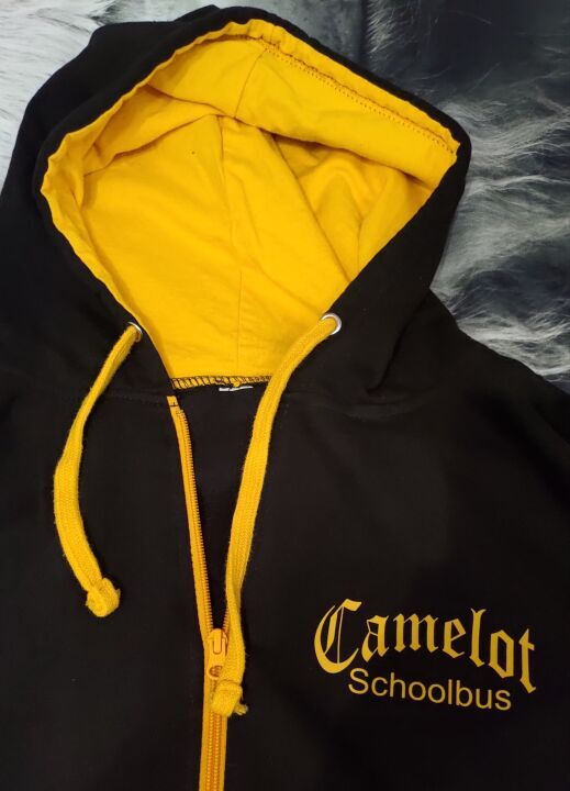 Gelbschwarze hoodiejacke