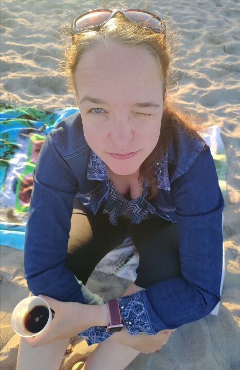 Kati am strand