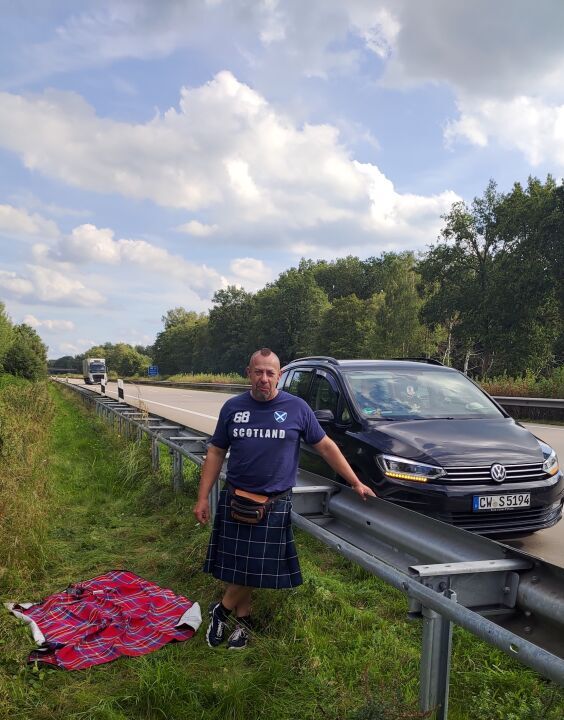 Kilt beim reisen