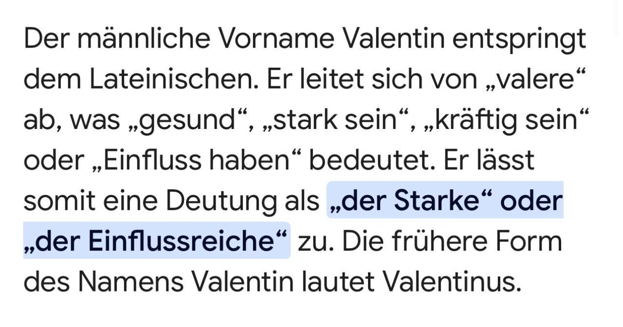 Ueber valentin